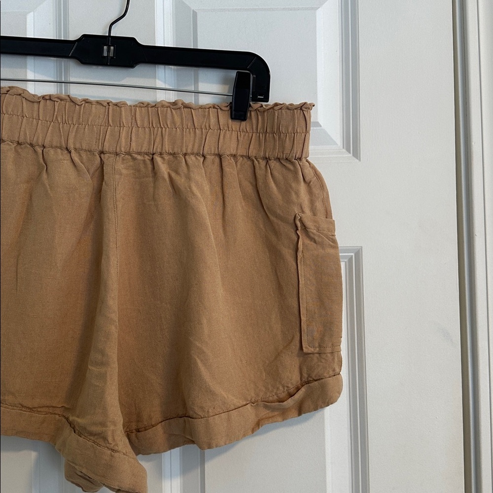 NWOT Show Me Your Mumu Disilvio Shorts in Tan Linen size L - Picture 12 of 14